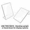 Azar Displays Angled L-Shaped Sign Holder Frame with Slant Back Design 11''x 14''High- Vertical/Portrait, 10PK 112710